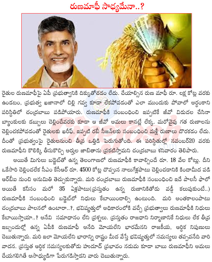 ap cm chandrababu naidu,runa mafi in ap,chandrababu naidu on runa mafi,chandrababu naidu vs jagan mohan reddy,chandrababu naidu vs kcr,kcr on runa mafi,chandrababu naidu on hudhud  ap cm chandrababu naidu, runa mafi in ap, chandrababu naidu on runa mafi, chandrababu naidu vs jagan mohan reddy, chandrababu naidu vs kcr, kcr on runa mafi, chandrababu naidu on hudhud